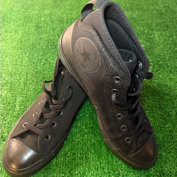 CONVERSE Chuck Taylor Black All Star Street Goth Mid-Top Sneaker Skateboard 8.5 - Picture 3 of 12